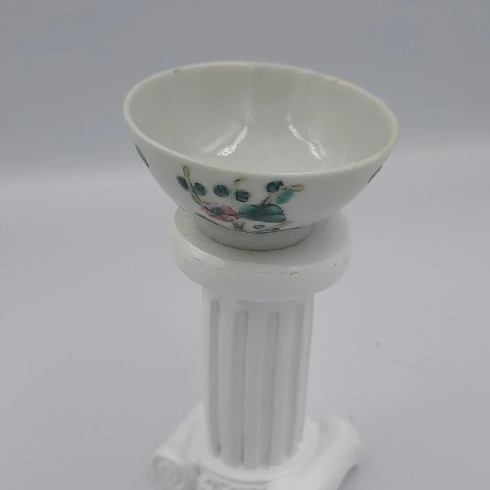 Antique Chinese Porcelain Famille Rose Floral Small Bowl Cup Hand Painted